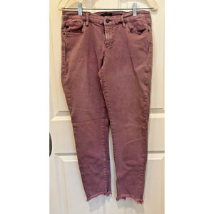 Dear John Jeans Womens Size 30 Pink Ginger Stretch Raw Hem Skinny